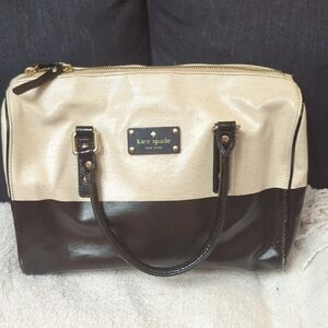 Kate Spade Two-Tone Black and Cream Satchel